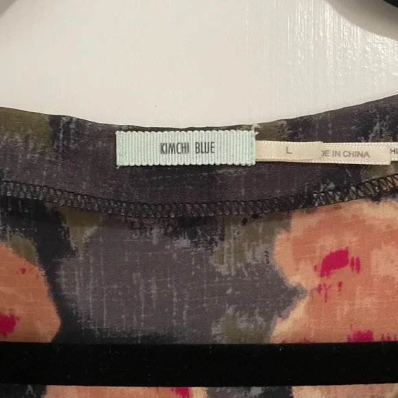 Kimchi Blue 100% Silk Dress Sz L - Picture 2 of 7